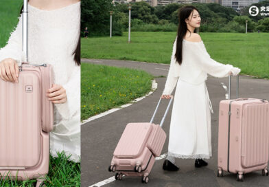 CROWN行李箱WAVE新色「奶霧玫瑰」絕美登場！首創「磁吸側袋」網美機場穿搭必備